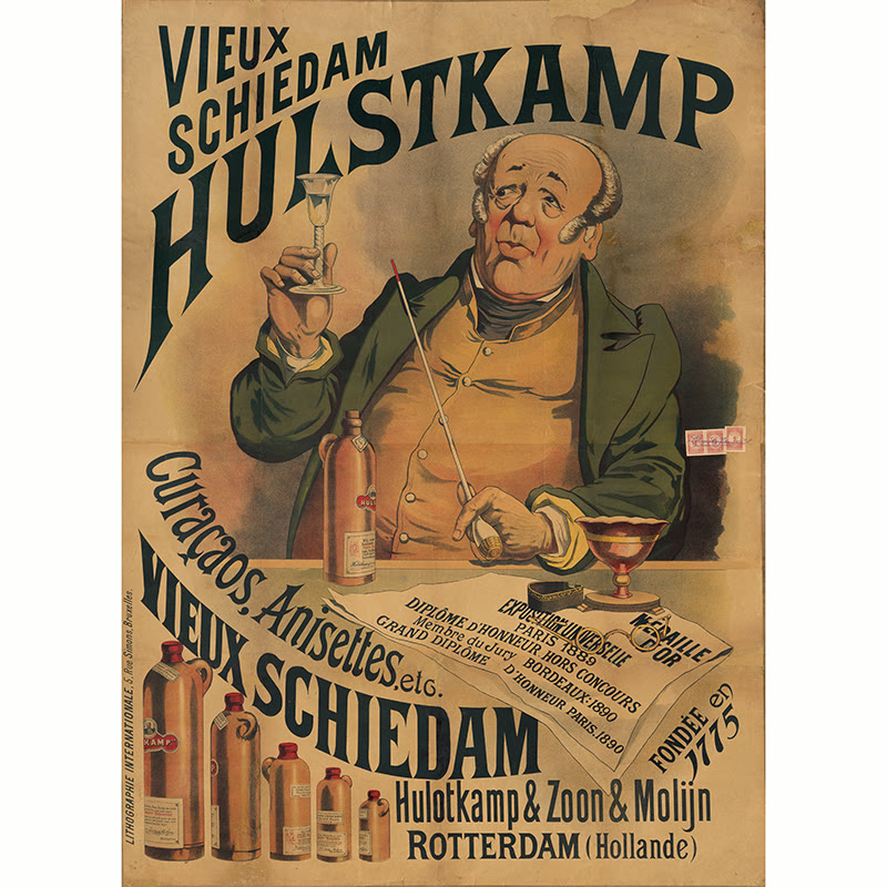 poster Vieux Schiedam Hulstkamp Belgisch-Franse markt
