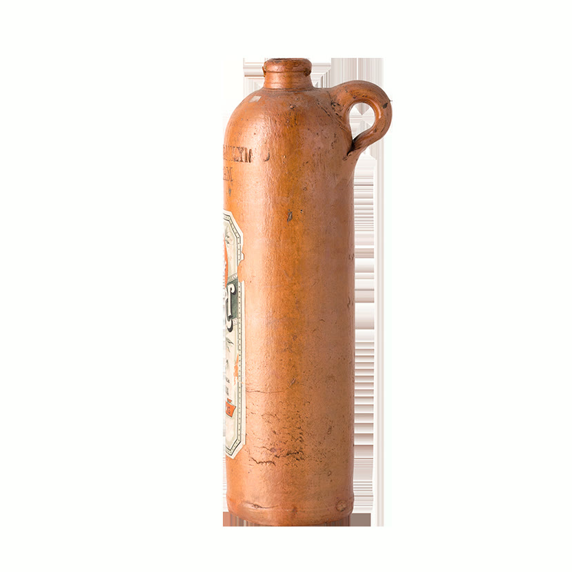Kruik bruin Oranje Bitter Antwerpen zijkant 30cm