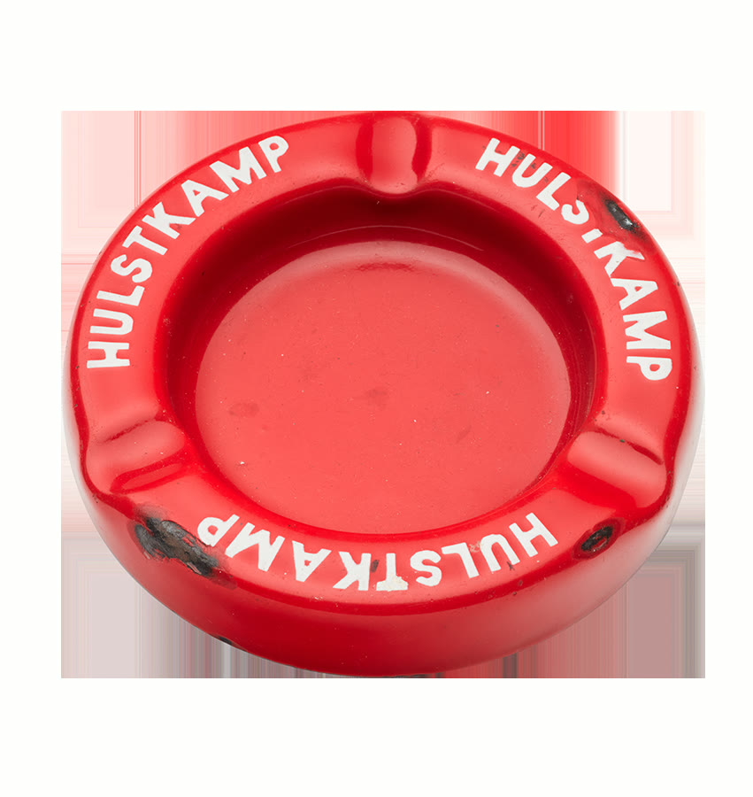 Asbak Rond Rood Metaal