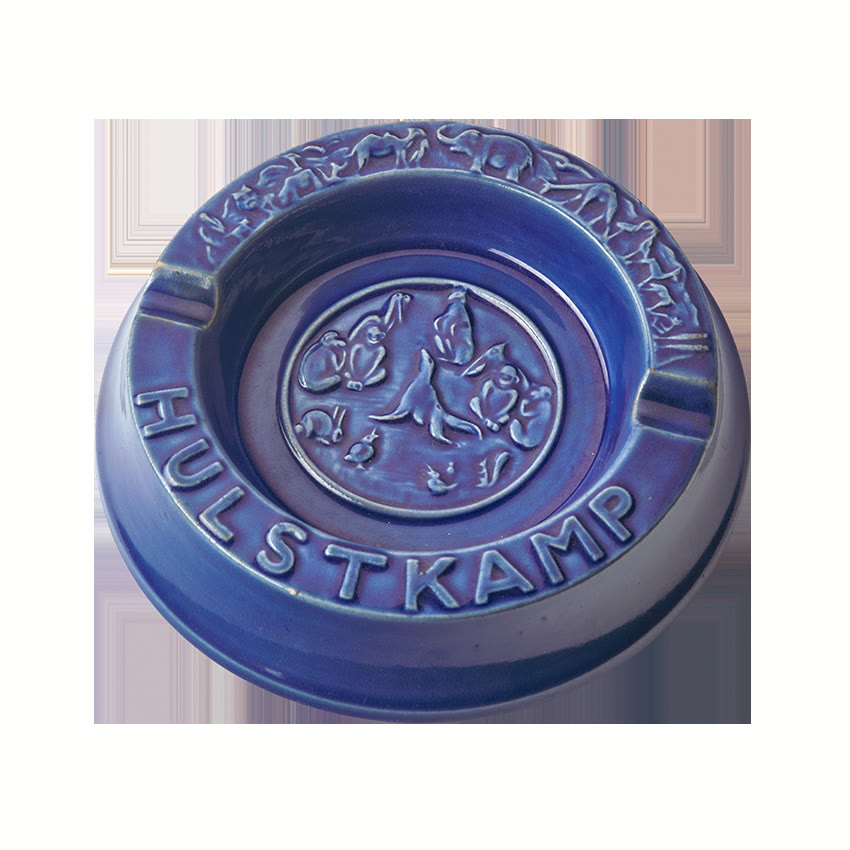 Asbak Blauw Rond Plateel Blijdorp.