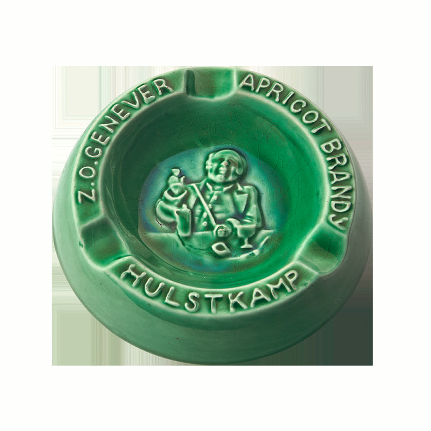 Asbak Groen Rond Hoog Plateel Aprico Brandy