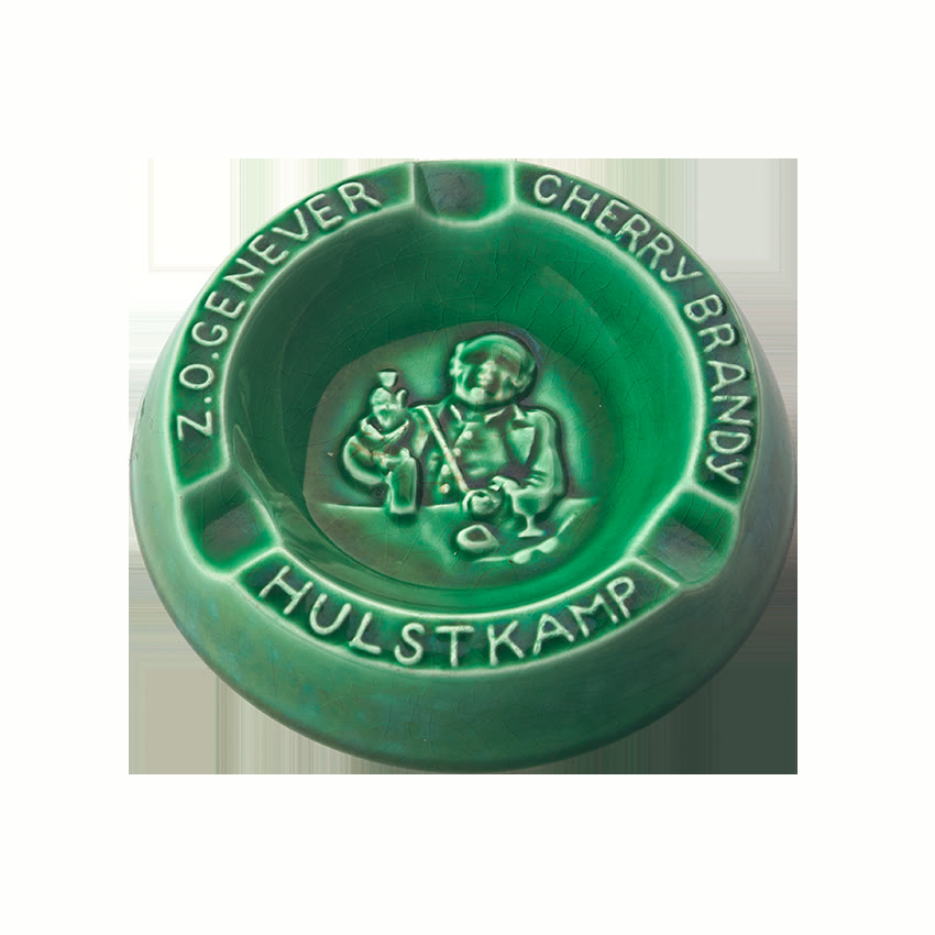 Asbak Groen Rond Hoog Plateel Cherry Brandy