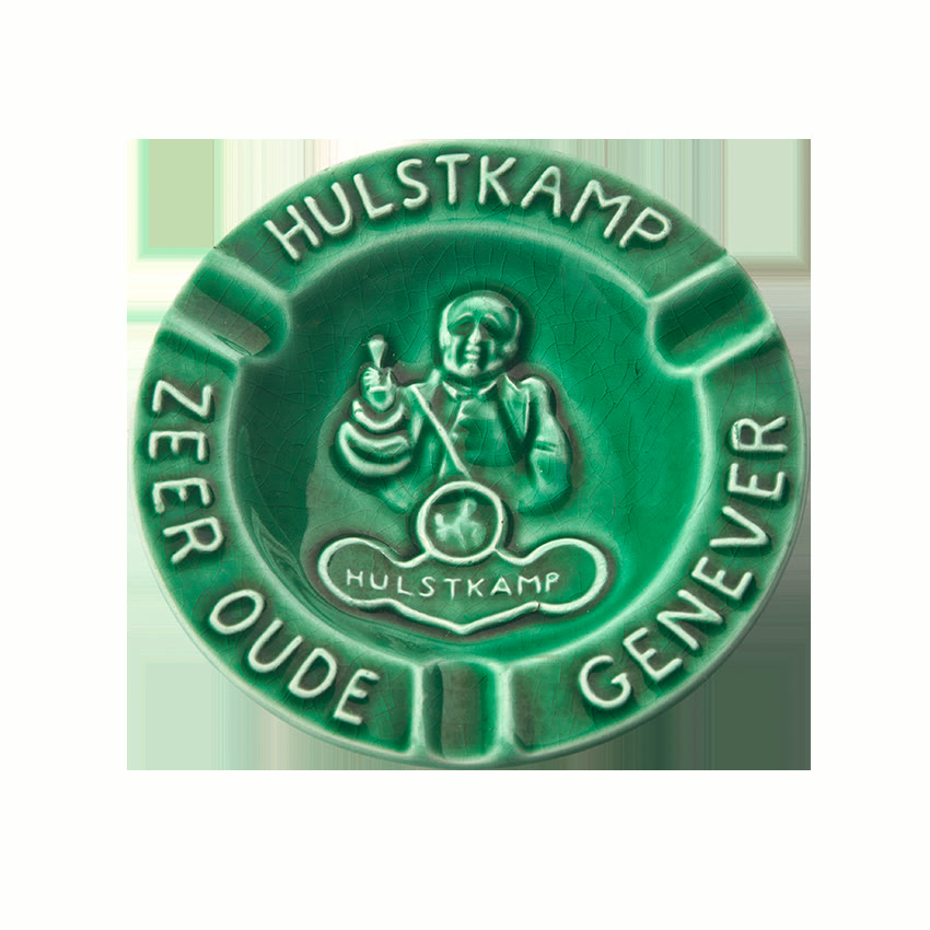 Asbak Groen Rond Laad Plateel Zeer.oude.genever