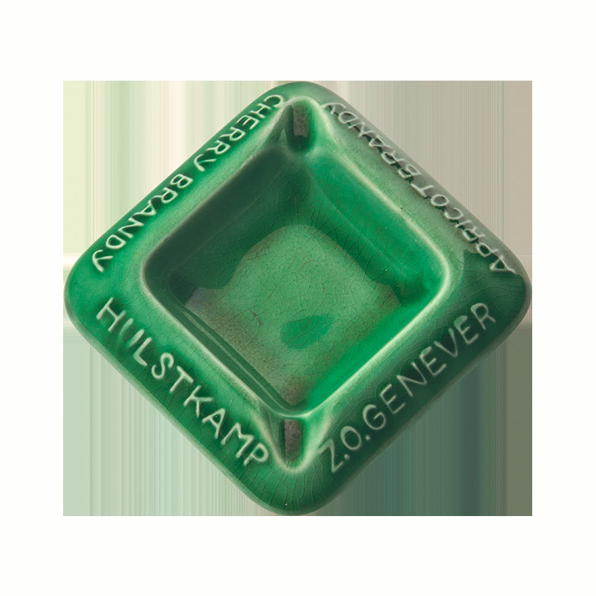 Asbak Groen Vierkant Plateel